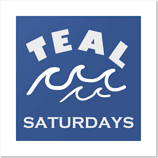 tealsaturday wave Posters and Art